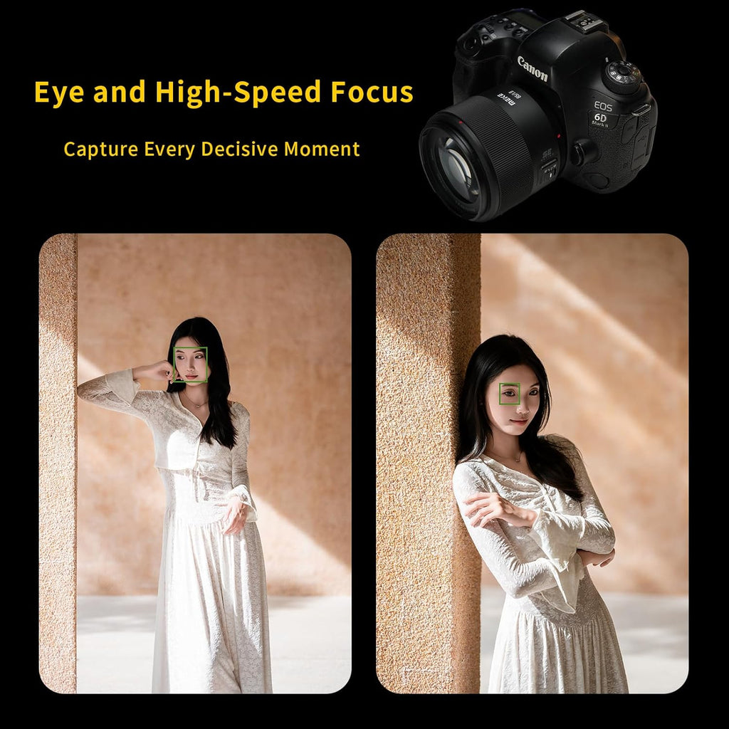 Meike 85mm F1.8 SE Mark II STM AF Full Frame Auto Focus Medium Telephoto High Resolution 8K Portrait Lens Compatible with Canon EOS EF Mount Digital SLR Cameras T8i T7 850D 5D 6D 5D Mark IV 6D Mark II