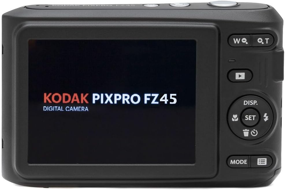 Kodak PIXPRO FZ45 Digital Camera (Black) Bundle with 32GB Class 10 UHS-I U1 SDHC Memory Card and AA High-Performance Alkaline Batteries (4-Pack) (3 Items)