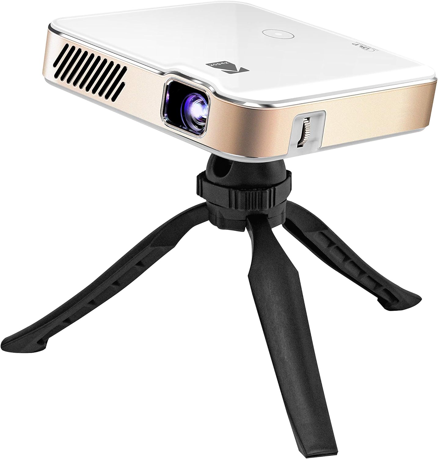 KODAK Luma 450 Portable Full HD Smart Projector | Wi-Fi, Bluetooth, HDMI & USB Compatible Mini Home Theater System Up to 150” | 1080p Native Resolution (4K), 200 Lumens | Tripod Included
