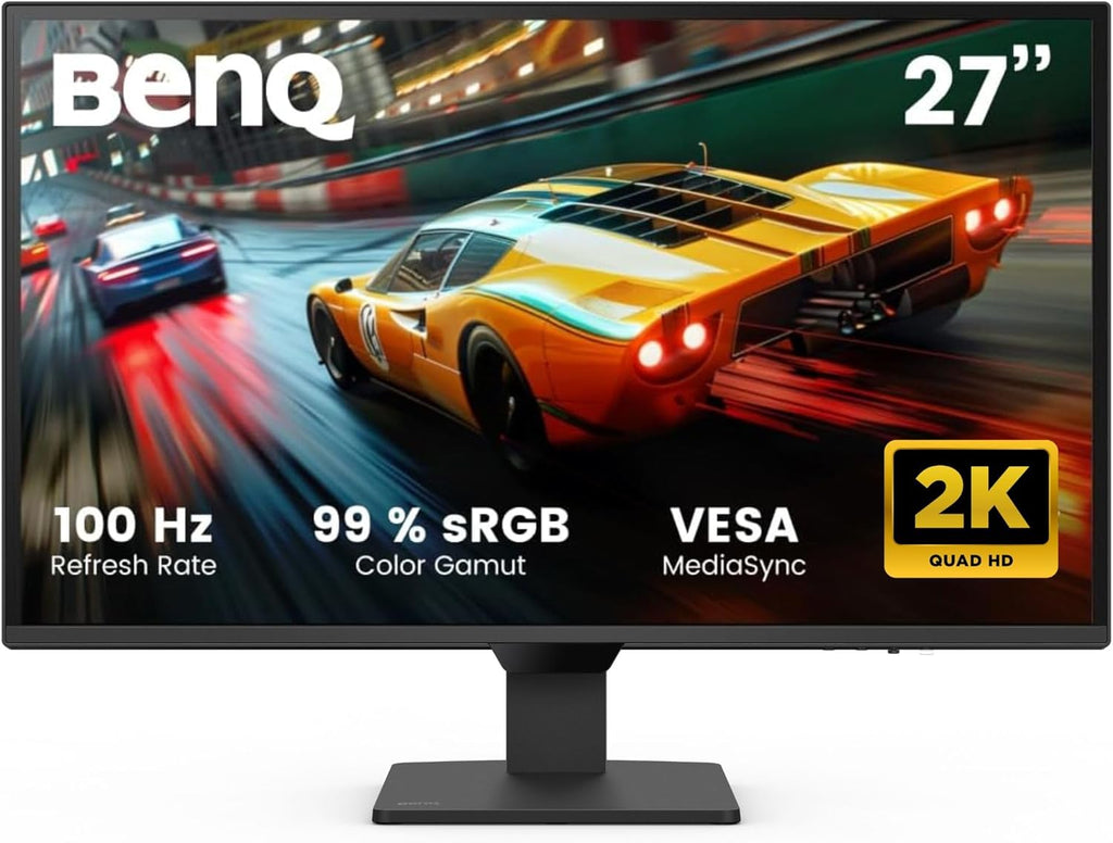 BenQ GW2790Q 27” 2K QHD 100Hz IPS Eye-Care Monitor, HDMI, DisplayPort, 2560×1440, Ultra Slim Bezel, Eyesafe, VESA MediaSync, Brightness Intelligence Tech., B. I. Gen2, Low Blue Light Plus