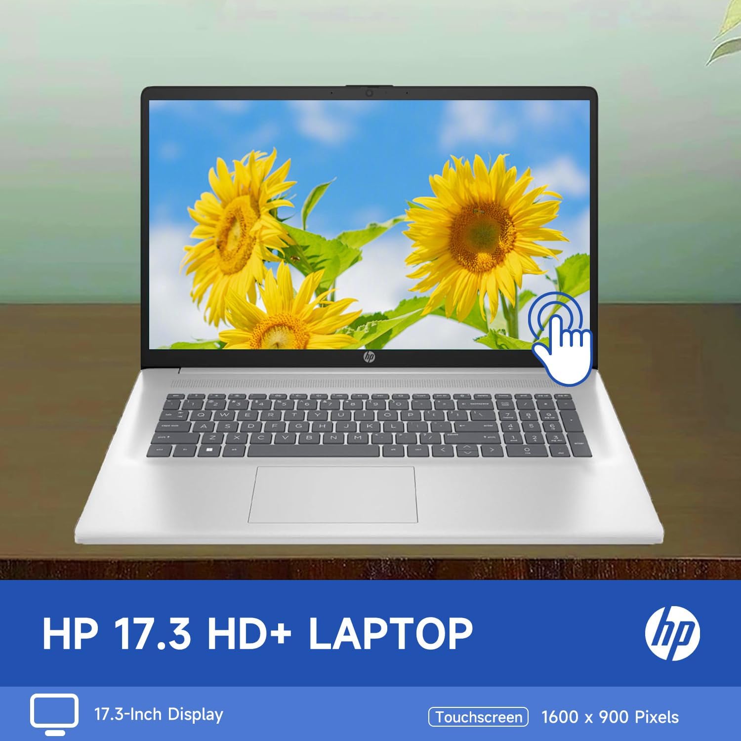 HP 17.3" Laptop for Home, Students, Business, Lifetime Office 365 for The Web, 17.3" Touchscreen, 8-Cores Intel CPU, w/Copilot, 8GB RAM, 128GB eMMC, Camera Privacy Shutter, Win11