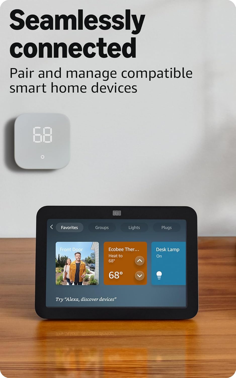 Amazon Echo Show 8, With Spatial Audio, Smart Home Hub, ideal for open living spaces, Designed for Alexa+, Glacier White