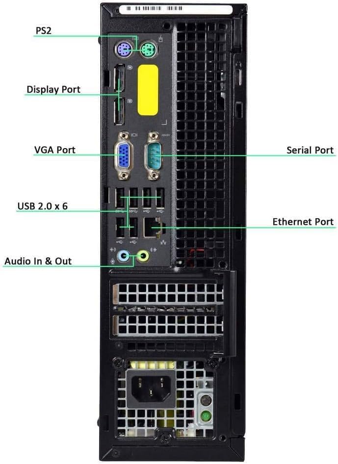 Dell Optiplex 9020 Small Desktop Computer (SFF) | Quad Core Intel i7 (3.40GHz) | 32GB DDR3 RAM | 1TB SSD Solid State | WiFi + Bluetooth | Windows 11 Pro (Renewed)