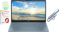 HP 15.6" Business Laptop with 1-Year Microsoft Office 365 with Copliot AI, Quad-Cores Intel Processor, Windows 11, (Moonlight Blue, 16GB RAM)