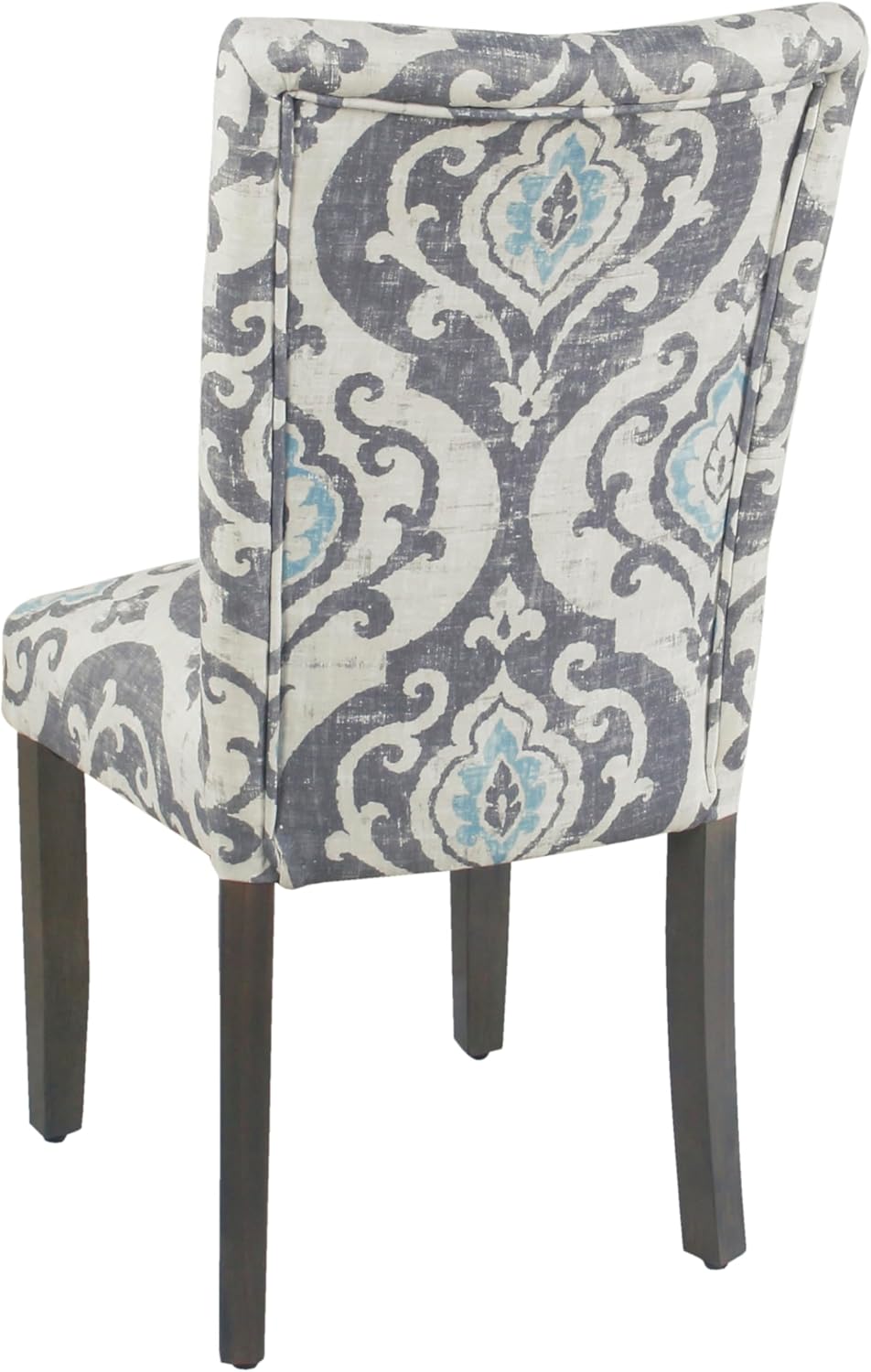 HomePop Parsons Classic Upholstered Accent Dining Chair, Set of 2, Suri Blue