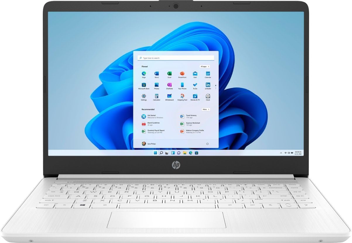 HP 2025 Laptop | 14-DQ300 | 14" 1366 x 768 | Intel-2 Core Celeron N4500 | Intel UHD Graphics | 16GB DDR4 | 512GB SSD+64GB eMMC | Windows 11 Home | Wi-Fi 6 - Bluetooth 5-720p Camera - Snowflake White