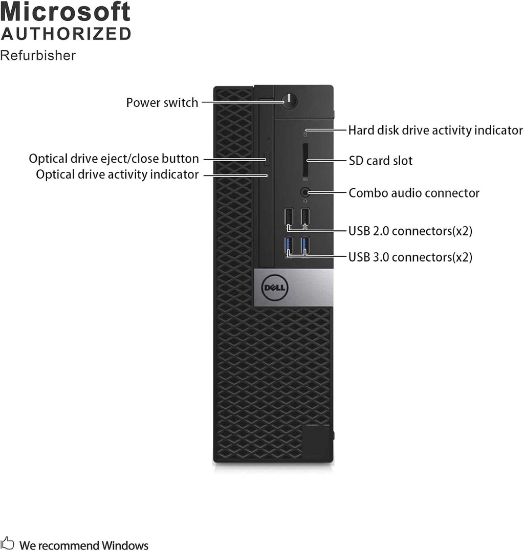 Dell OptiPlex 3040 Small Form Factor PC, Intel Quad Core i5 6500 up to 3.6GHz, 16G DDR3L, 1T, WiFi, BT 4.0, Windows 11 Pro (Renewed)