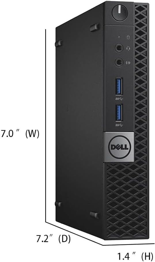 Dell Optiplex 3040 Micro Mini Desktop Computer PC, 6th Gen Core 3.20 GHz, 8GB RAM, 256GB SSD, WiFi, Bluetooth, Keyboard & Mouse, Windows 11 Pro (Renewed)
