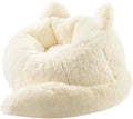 Achicsofar Bean Bag Chair for Adults Teens Giant Faux Fur Bean Bag Chairs with Filler Fluffy Plush Cat Shaped Beanbag Couch Comfy Accent Floor Sofa for Gaming, Reading in Living Room, Bedroom, Dorm