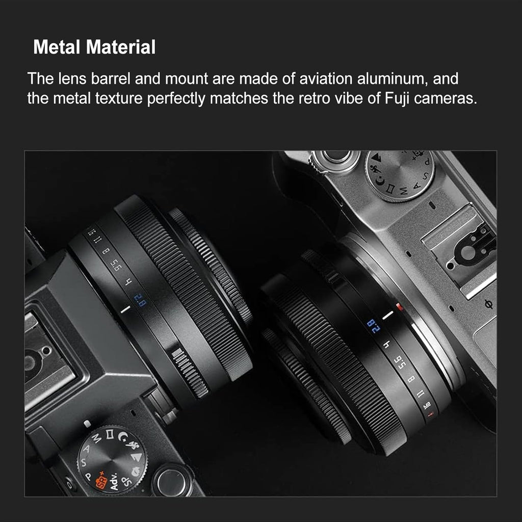 TTArtisan AF 27mm F2.8 f/2.8 XF-Mount APS-C Auto Focus STM Lens for Fujifilm Fuji X-Mount Cameras X-T10 X-T2 X-T20 X-T30 X-T3 X-T4 X-T5 X-T100 X-T200 X-T30 X-PR01 X-PR02 X-PR03 X-E4 -Black