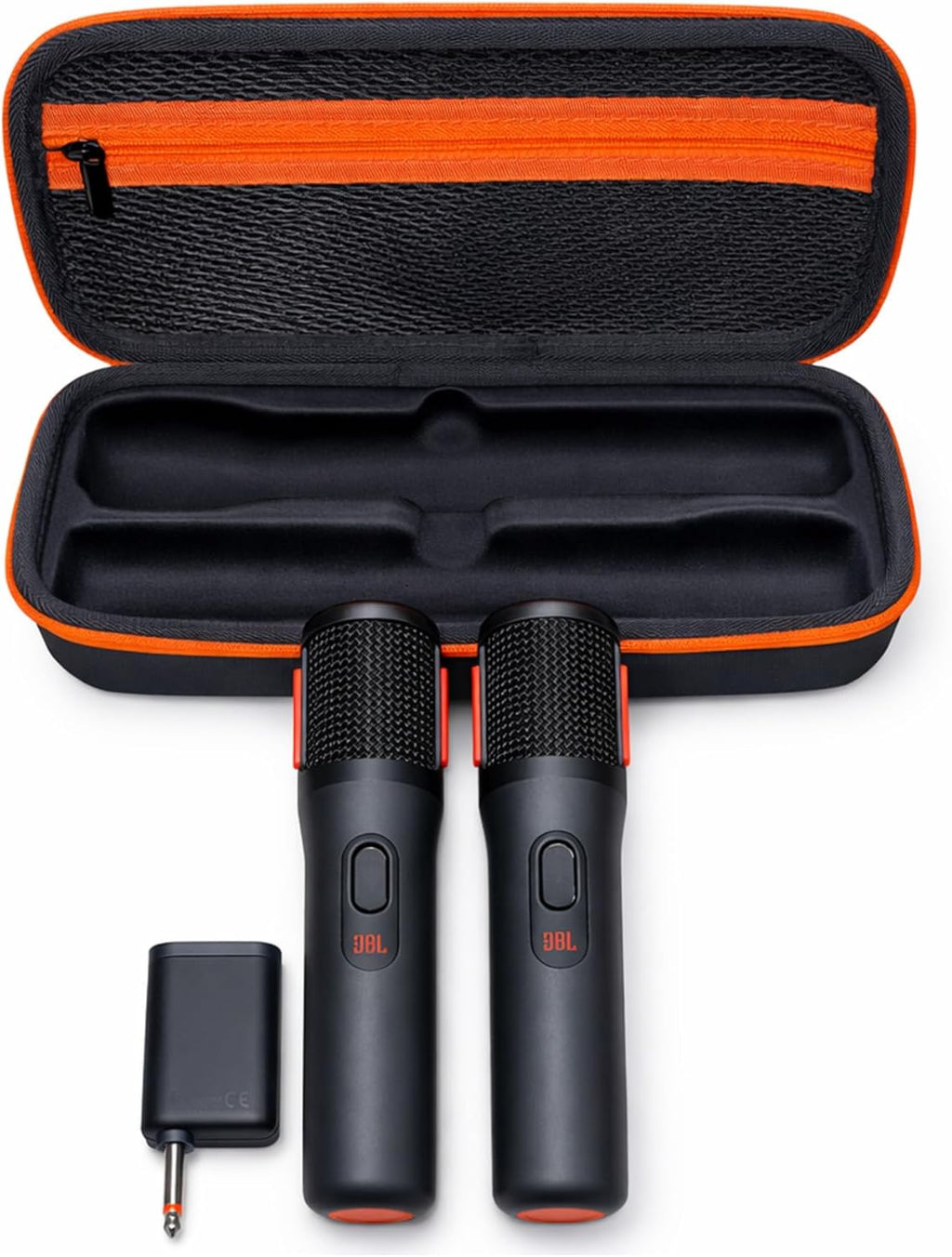 JBL PartyBox Wireless Mic - 2X Digital Wireless Microphones, Rechargeable Battery, Compatible with All PartyBox Speakers (Black) Including Winguard Protective Travel Case