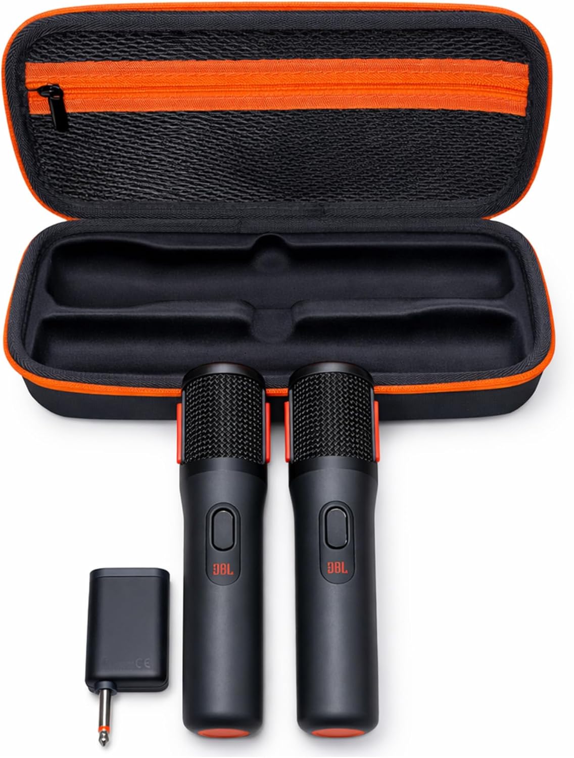 JBL PartyBox Wireless Mic - 2X Digital Wireless Microphones, Rechargeable Battery, Compatible with All PartyBox Speakers (Black) Including Winguard Protective Travel Case