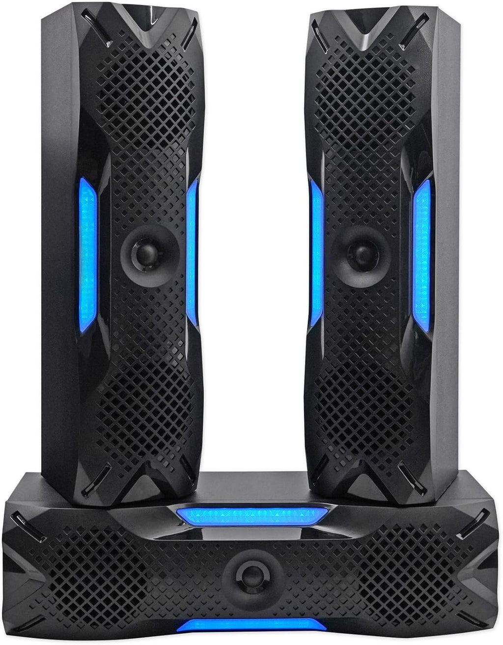 Rockville HTS56 1000W 5.1 Channel Home Theater System, Bluetooth, USB, 8" Subwoofer, LED Light Effects, Remote Control, Optical Input, for Movies, Music & Karaoke