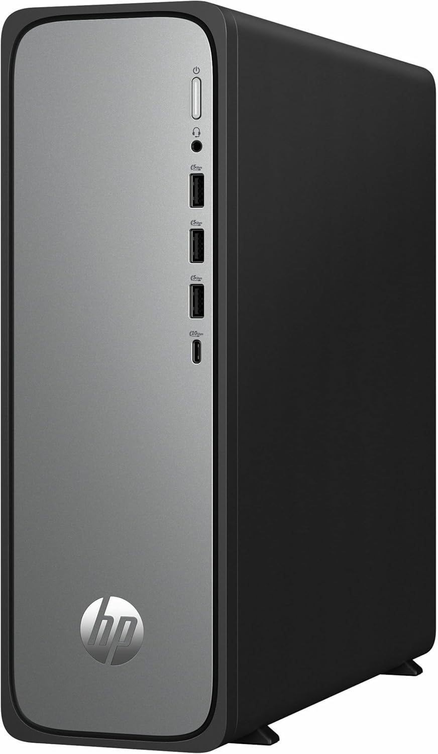 HP OmniDesk Slim Desktop PC, Intel Processor 300, 8 GB RAM, 256 GB SSD, Intel UHD Graphics 710, Windows 11 Home, Microsoft Copilot, Meteor Silver, S03-0010 (2025) (Renewed)