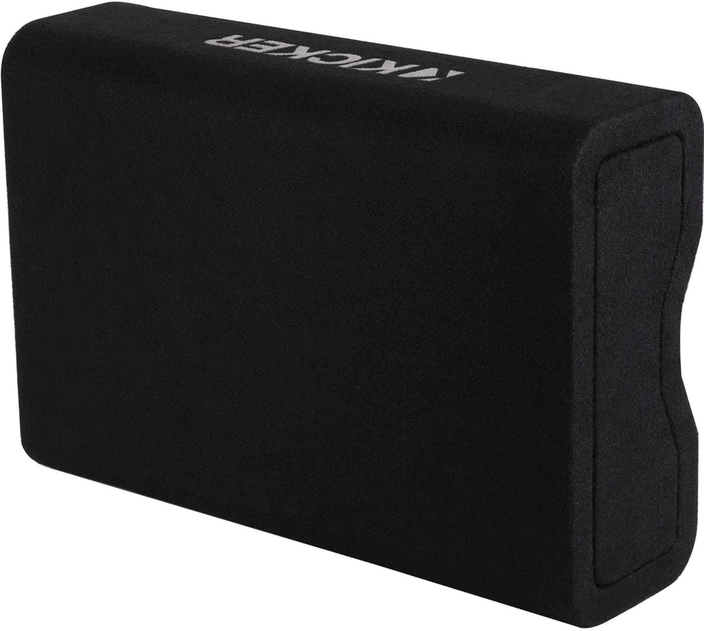 KICKER 48CVTDF122 CVTDF 12" Sub Down Firing Enclosure w/ 500 Watt Key Amp Bundle (Includes Bass Knob)