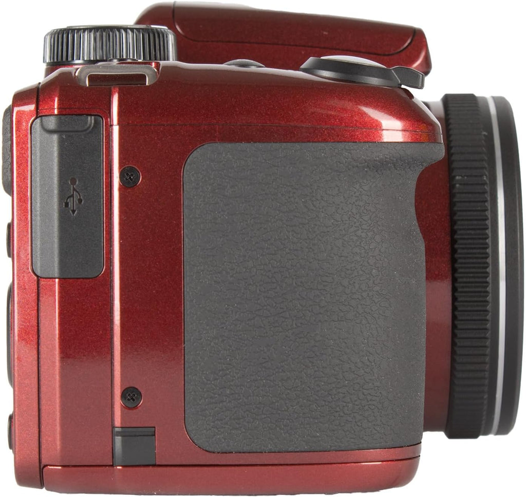 Kodak PIXPRO AZ405 Digital Camera (Red) | 20MP Sensor, 40x Optical Zoom, 24mm Wide-Angle Lens & Optical Image Stabilization | Great for Travel & Everyday Photos (AZ405RD) + 32GB Card + Bag + Cloth