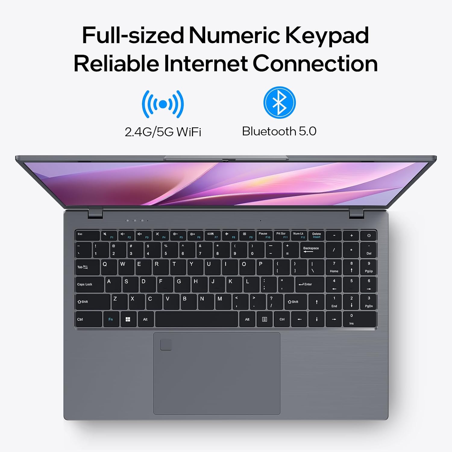 UOWAMOU 15.6 IPS-FHD-Laptop, 12GB LPDDR5 RAM 1TB NVMe SSD Laptop Quad Core N95 (up to 3.4GHz), Multi-Ports Lightweight Computer for Student-Home WiFi 5 BT5.0