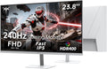 KTC 24 Inch 240Hz Gaming Monitor, FHD 1080p PC Computer Monitor with Fast IPS Panel, 1ms Adaptive Sync, HDR400, 116% sRGB, HDMI/DP/USB2.0 Port, Tilt Adjustment, VESA, Eye Care, White, H24F7
