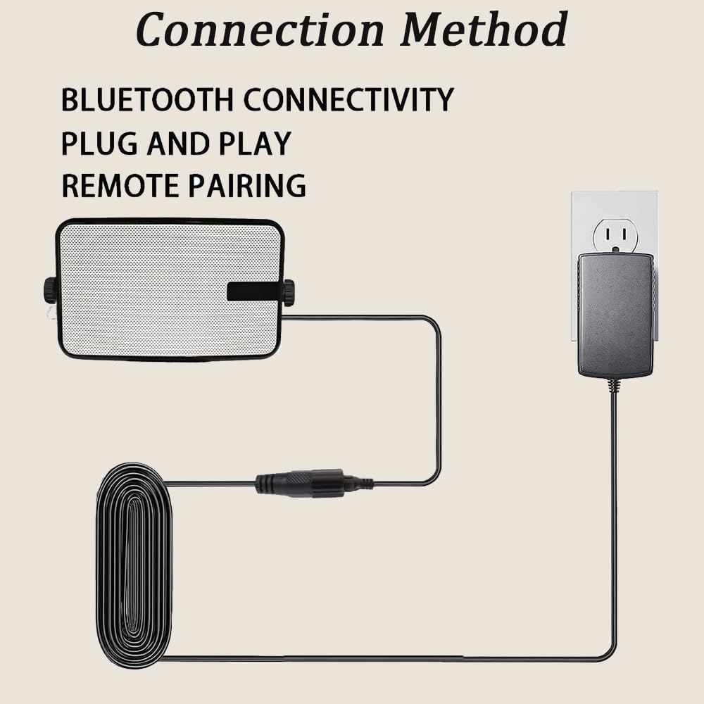 Outdoor Bluetooth Speakers 400w for Garage, Patio, Porch, Gazebo, Soffit, Entertainment Room. Wall Mount Speaker, Wireless Sync Up to 100 Speakers, IPX5 Waterproof (2 Pcs)