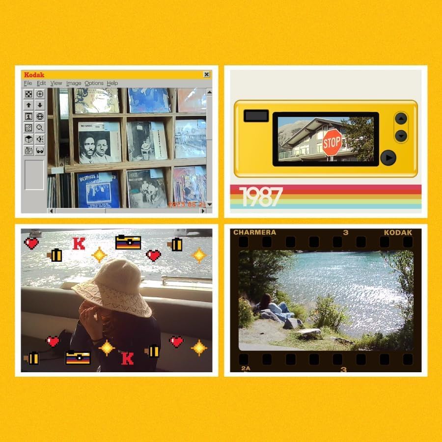 Kodak Charmera Keychain Digital Camera 6-Pack, Blind Box Mini Retro Camera for Gifts, Collectibles, Parties and Lo-Fi Photos (RK0602) + 32GB Memory Card + Micro Fiber Cloth (13pc Bundle)