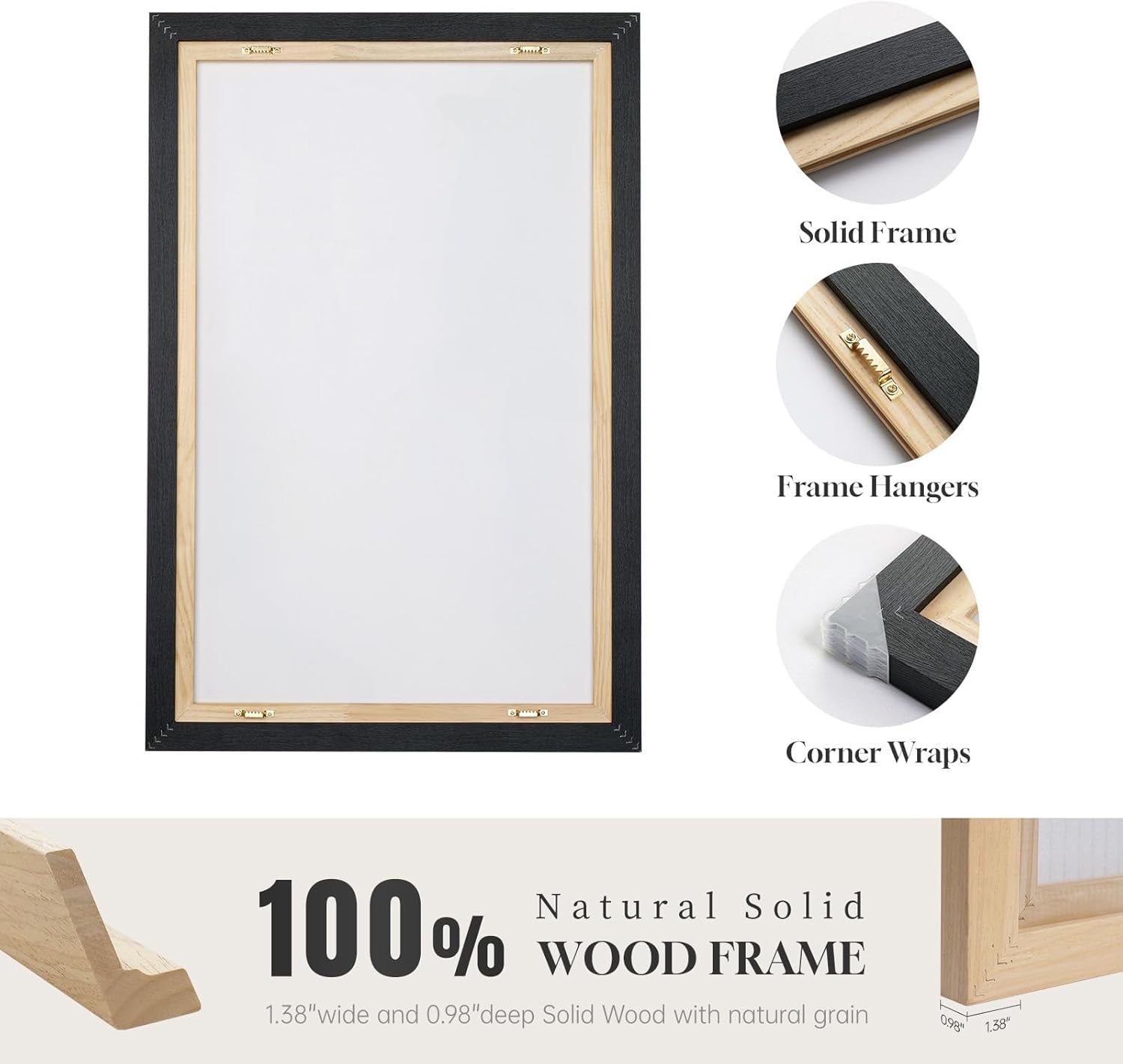 Long Narrow Framed Neutral Abstract Vertical Wall Art, Set of 2 Modern Canvas Prints Paintings Artwork for Walls, Black and Beige Minimalist Pictures Living Room Bedroom Hallway Entryway Wall Decor