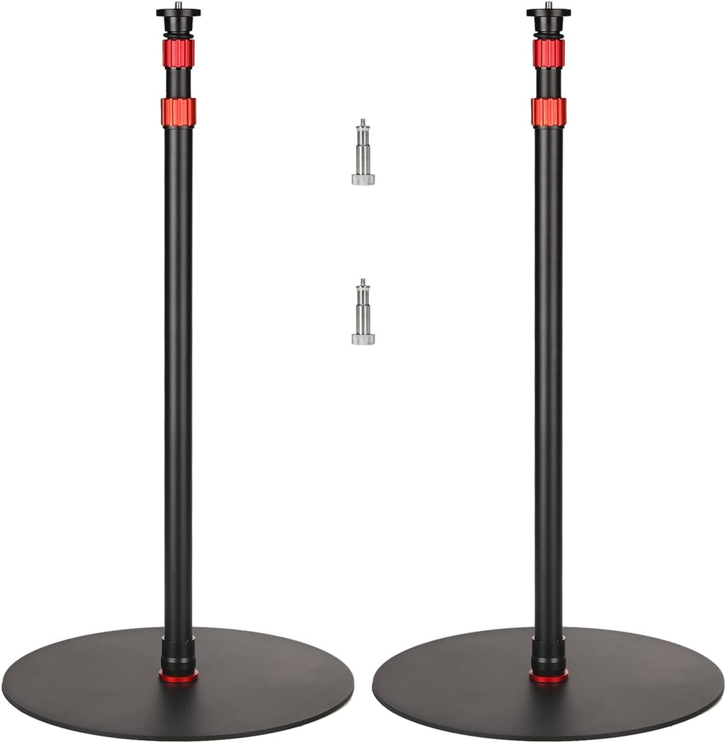 GVM YB2L200 79.9in Heavy Duty Light Stand Kit (2-Pack), Round Base Monopod, 10kg Load Capacity, Flat Base for Stability, for Video Recording, Live Streaming, Interviews & Photography Studio