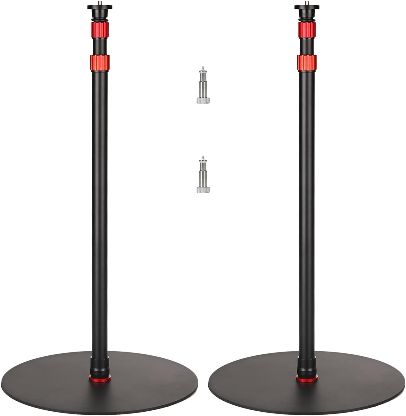 GVM YB2L200 79.9in Heavy Duty Light Stand Kit (2-Pack), Round Base Monopod, 10kg Load Capacity, Flat Base for Stability, for Video Recording, Live Streaming, Interviews & Photography Studio