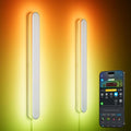 Govee Wall Sconces Set of Two, RGBIC LED Wall Lights, Works with Matter & Alexa, Music Sync, Plug in Wall Mount Light, Dimmable Modern Room Light for Living Room Bedroom Hallway, 2 Pack