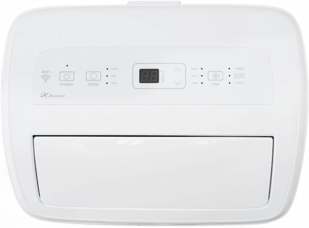 Hisense 8,000 BTU DOE/SACC (10,000 ASHRAE) Portable Air Conditioner Dual Hose & Inverter, 350 Sq Ft, Wi-Fi, ConnectLife App Google & Alexa, 3 operating modes, Noise 42 dB HAP0825TWD