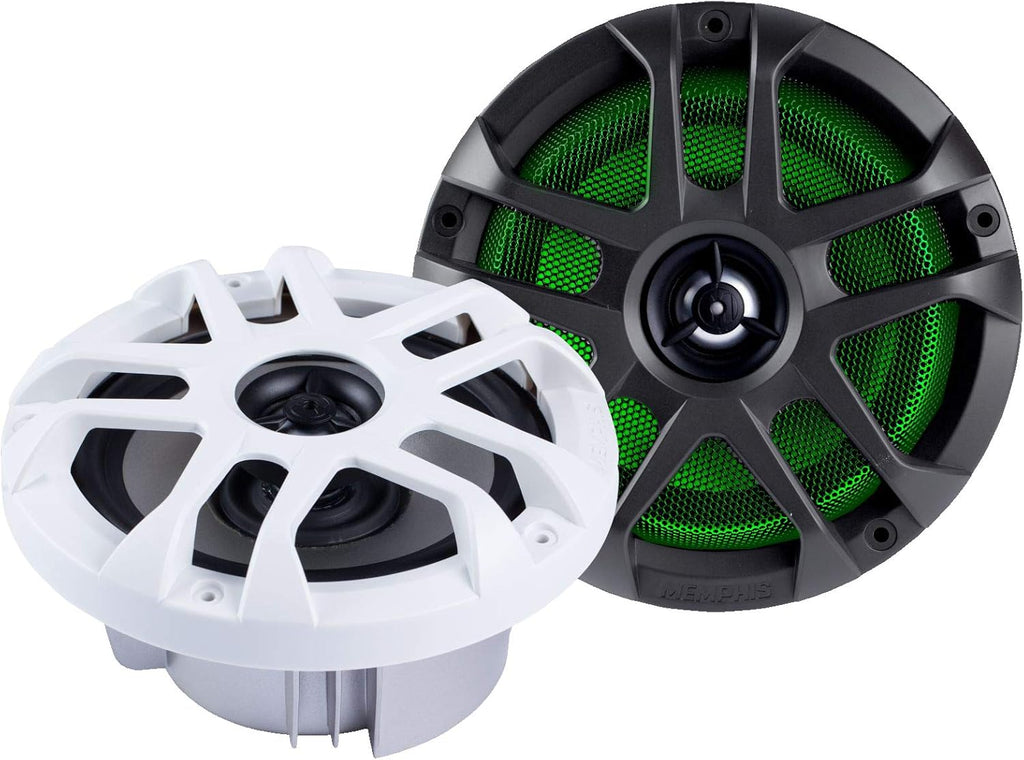 Memphis MXA60L MXA 6.5" Marine Grade Coaxial Speakers w/RGB LED - Pair