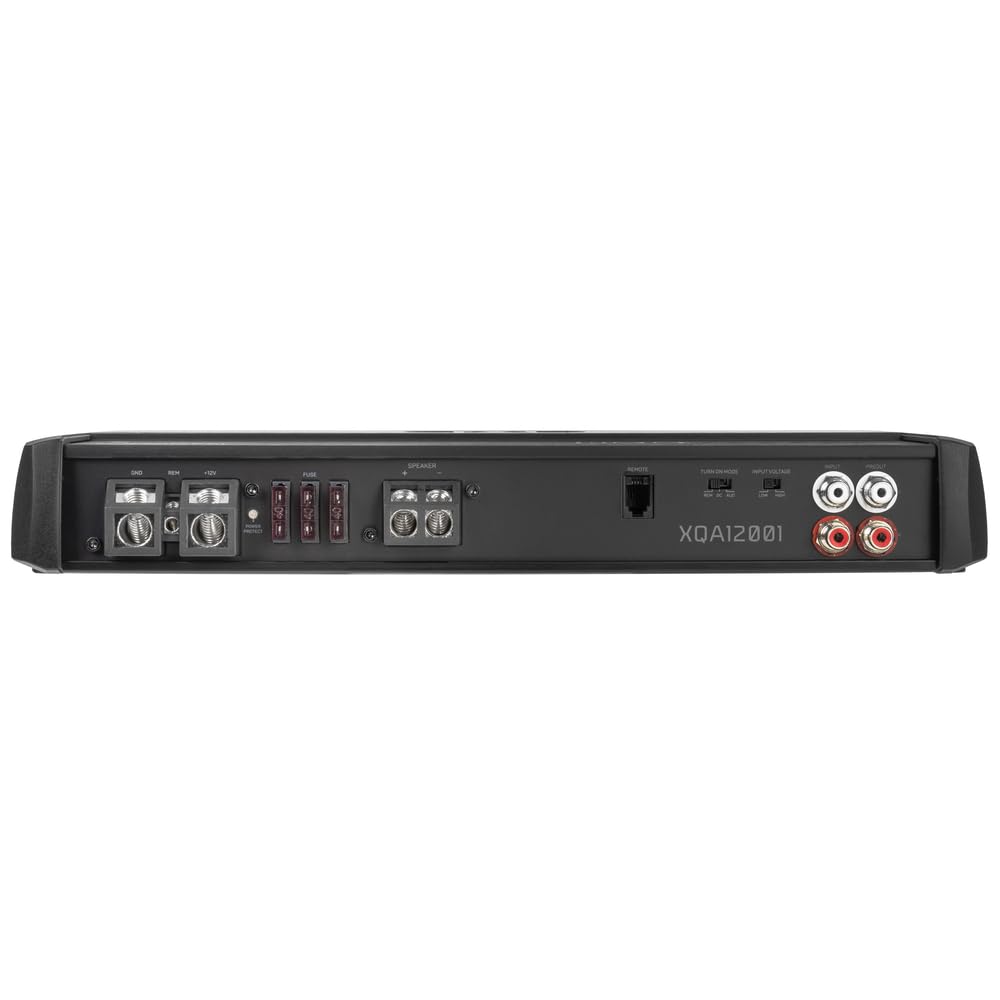 NVX XQA12001 1200W RMS XQ-Series SQ Hi-Res Class D 1-Ohm Stable Monoblock Amplifier with X-Boost and Wired Bass Remote
