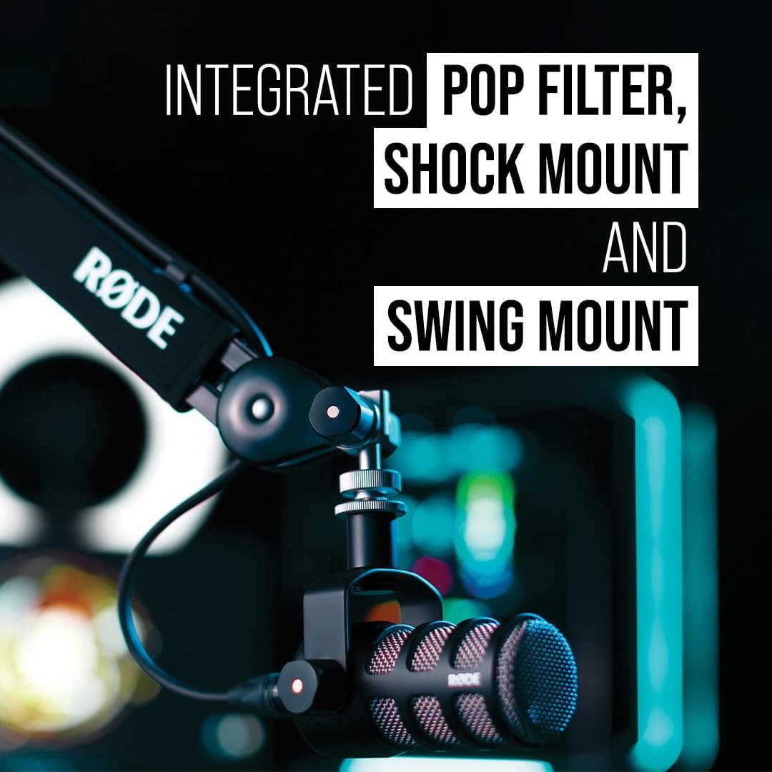 RØDE PodMic Cardioid Dynamic Broadcast Microphone — XLR Output ONLY, Requires Audio Interface (RØDECaster or similar). For USB Plug-and-Play, see PodMic USB.