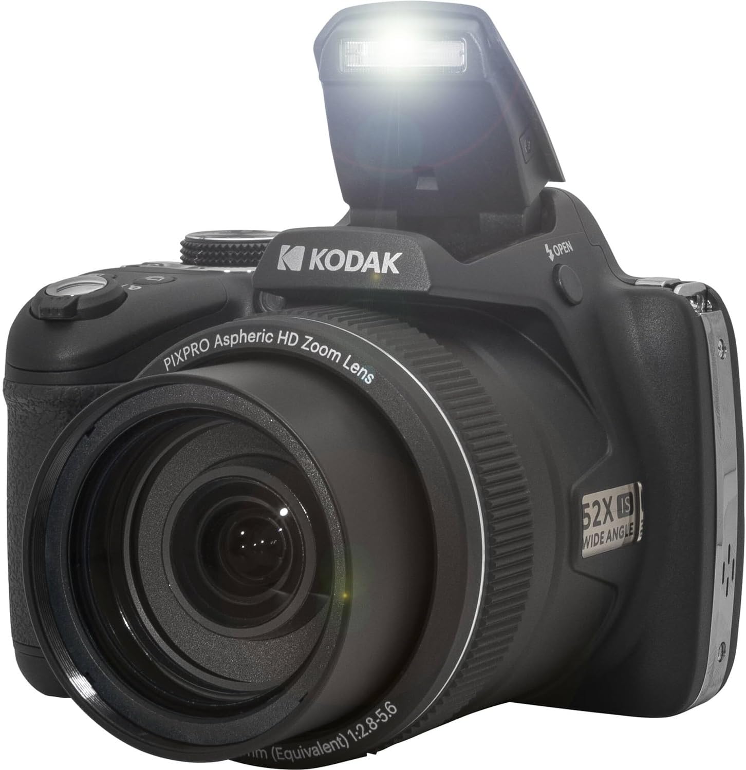 Kodak PIXPRO AZ528 Digital Camera (Black) Bundle with 32GB Memory Card + Camera Case + Memory Card Wallet + Screen Protectors + Accessories