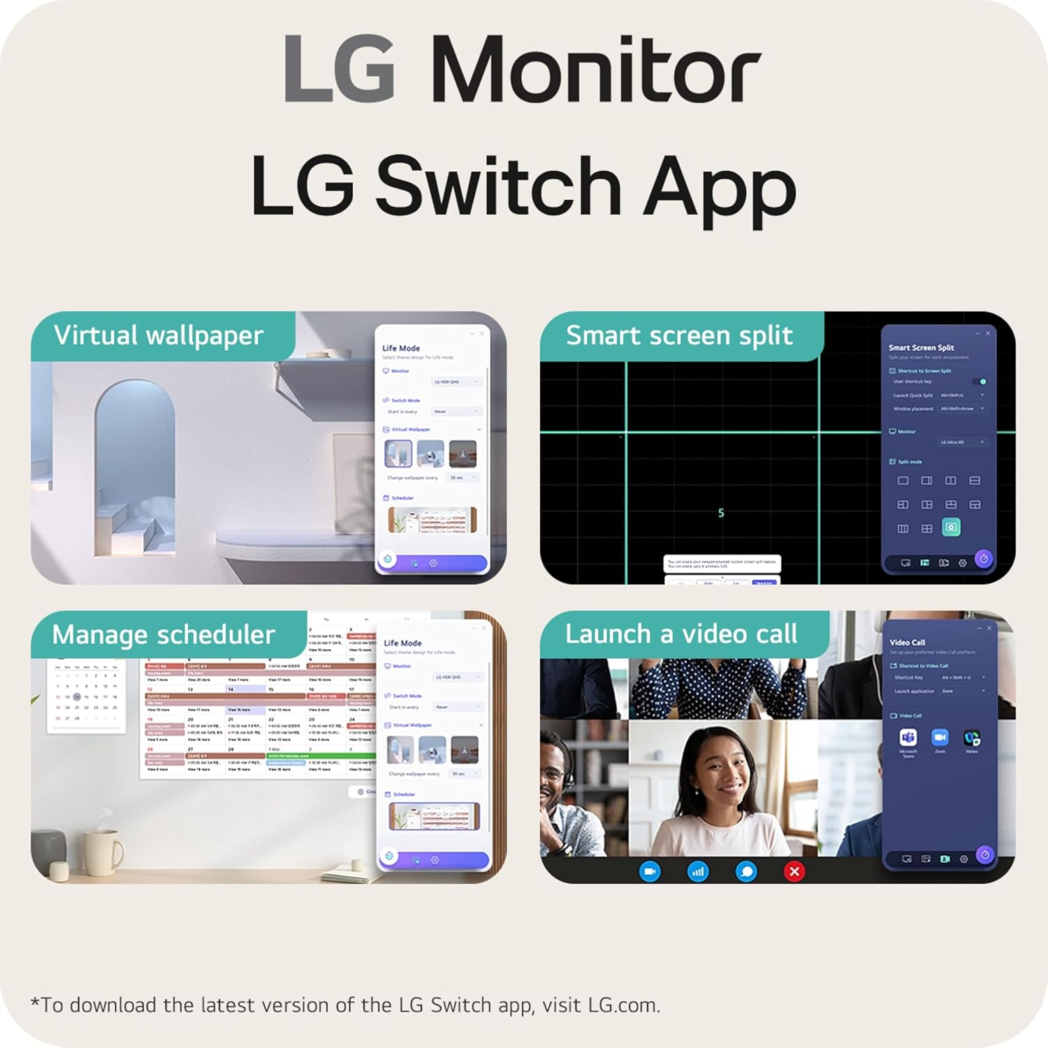 LG 32U631A-B 32-inch QHD (2560 x 1440) IPS Computer Monitor, 100Hz, 5ms, HDR10, Reader Mode, Flicker Safe, HDMI, USB Type-C 15W PD, Black