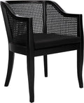 SAFAVIEH Furniture - Rina Cane Dining Chair - 17.1" Seat Height - Black - Rattan - Coastal Cane Design - Ideal for Dining Room, Kitchen - Fully Assembled (DCH9501C)