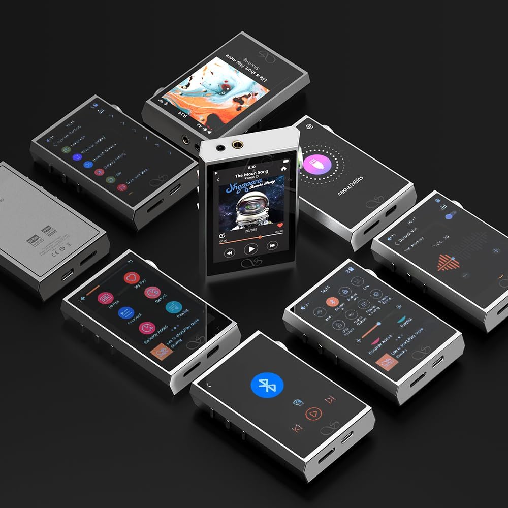 SHANLING M1 Plus Protable Music Player M1Plus High-Definition Lossless MP3 Player ES9069Q DAC Dual SGM8262 Amplifier PCM768 DSD512 Bluetooth 5.2 LDAC WiFi DLNA Airplay Silver