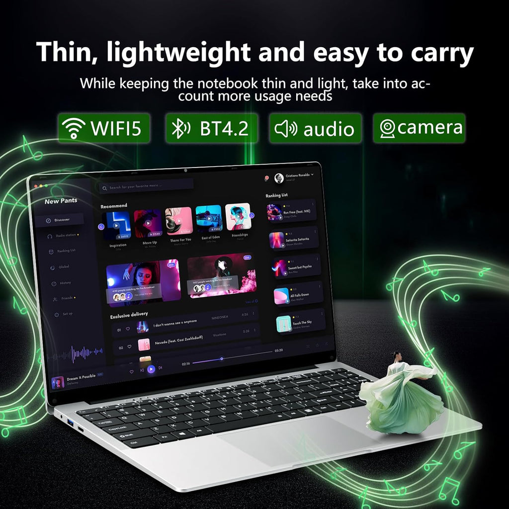 15.6" Laptop Computer DDR4 8GB RAM 256GB SSD,traditional laptop computers with N4000 (Up to 2.60 GH) 15.6 Inch FHD Display 1920*1080,Lightweight Lap top-For Students/Commuters/Business Professionals