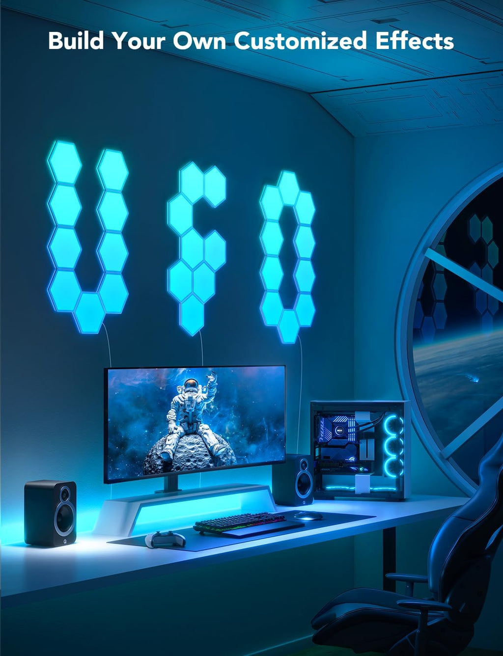 Govee Glide Hexa Light Panels, RGBIC Hexagon LED Wall Lights, Wi-Fi Smart Home Creative Wall Lights with Music Sync, Works with Alexa Google Assistant for Indoor Gaming Decor, 10 Pack