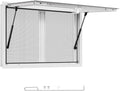 VEVOR Concession Window Aluminum Alloy Frame Service Windows for Food Truck, Up to 85 Degrees Stand Serving Window with Awning Door and Drag Hook (2 left&right sliding windows, 36x24in)