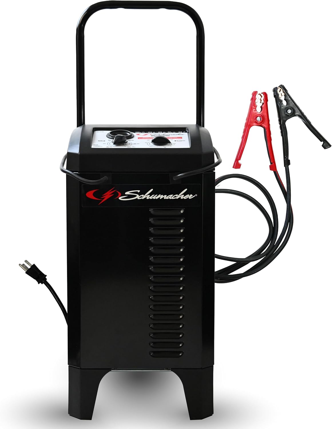 Schumacher Electric Wheeled Manual 10A Car Battery Charger and 200A Engine Starter, 2-in-1 Solution, 40A Boost, for 6V/12V Power Sport, Automotive, and Marine Batteries, SC1446