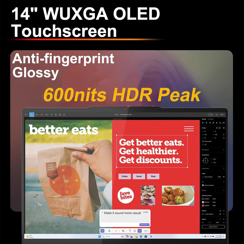 Lenovo Yoga 7 2-in-1 Laptop 14" WUXGA OLED Touch (100% DCI-P3, 600nits HDR) AMD 6-core Ryzen AI 5 340 (Up to 50 Tops) 16GB RAM 512GB SSD Pen for Designer Business Work Win11Pro ICP Hub