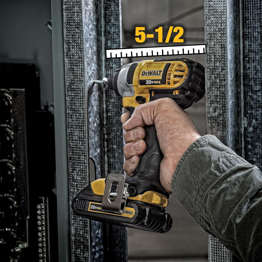 DEWALT 20V MAX Cordless Drill and Impact Driver, Power Tool Combo Kit , Includes 2 Batteries, Charger and Bag (DCK240C2)