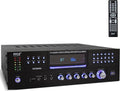 Pyle 4 Channel Bluetooth Home Amplifier - Front Loading DVD/CD Player - 3000W Peak Stereo Receiver - 2 Mic Inputs w/ Echo, FM Radio,Optical In,USB,RCA,Composite, LED Level Meter, Rack Mount - PD3000BA