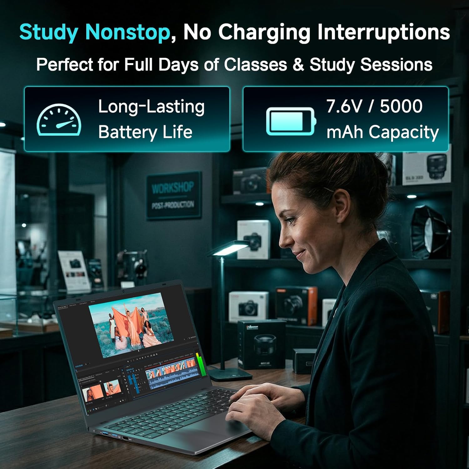 15.6 inch Laptop Computer, AMD 3020e Processor Up to 2.6GHz, 8GB RAM 256GB SSD, FHD IPS Display, Reliable Laptop with Type C, USB 3.2, HDMI, WiFi 5, Lightweight Laptop for Business & Students