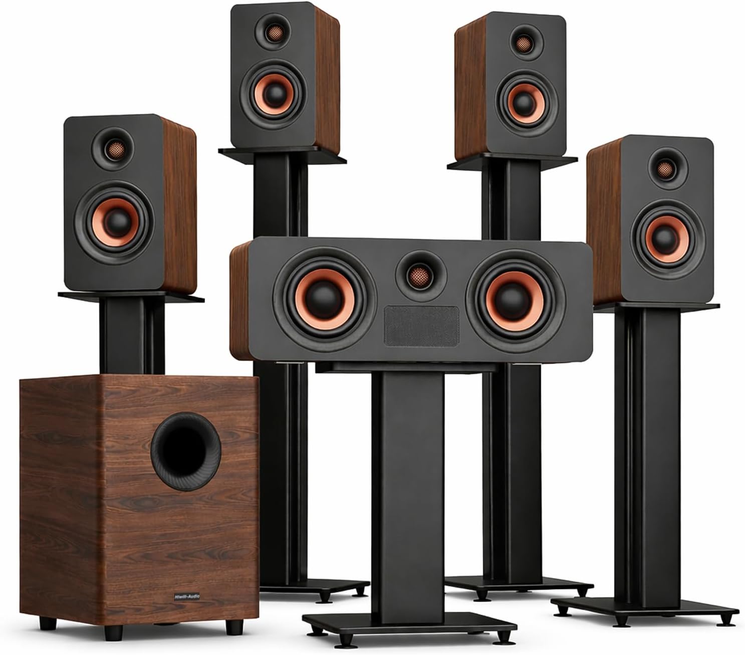 True 5.1.4 Hi-Fi Dolby Atmos Surround Sound System, 900W Home Theater Sound Bar for Smart TV, Center Channel Speaker with 4 Surrounds, 25Hz Subwoofer, Hi-Fi Grade Crossover, Soundbar eARC, BT 5.4