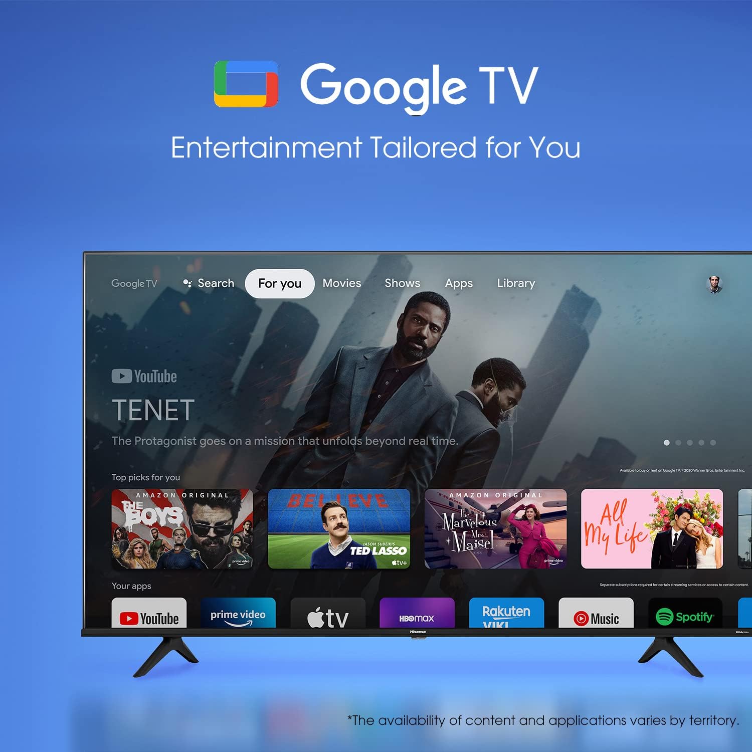 Hisense 55-Inch Class A6 Series 4K UHD Smart Google TV with Alexa Compatibility, Dolby Vision HDR, DTS Virtual X, Sports & Game Modes, Voice Remote, Chromecast Built-in (55A6H) , Black
