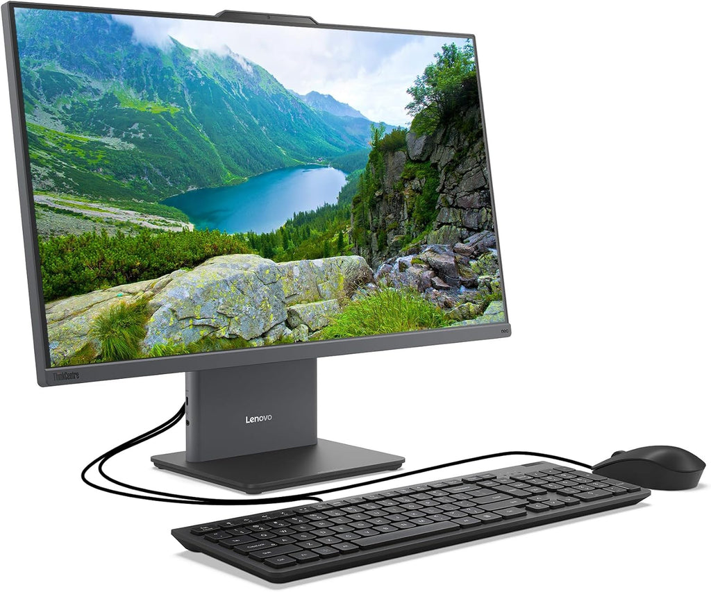 Lenovo ThinkCentre All-in-One Desktop Computer, 27" FHD IPS Display, 8-core Intel Core i5-13420H, 16GB DDR5, 512GB SSD, Wi-Fi 6, USB-C, HDMI in&Out, Wired KB&Mouse, Windows 11 Pro