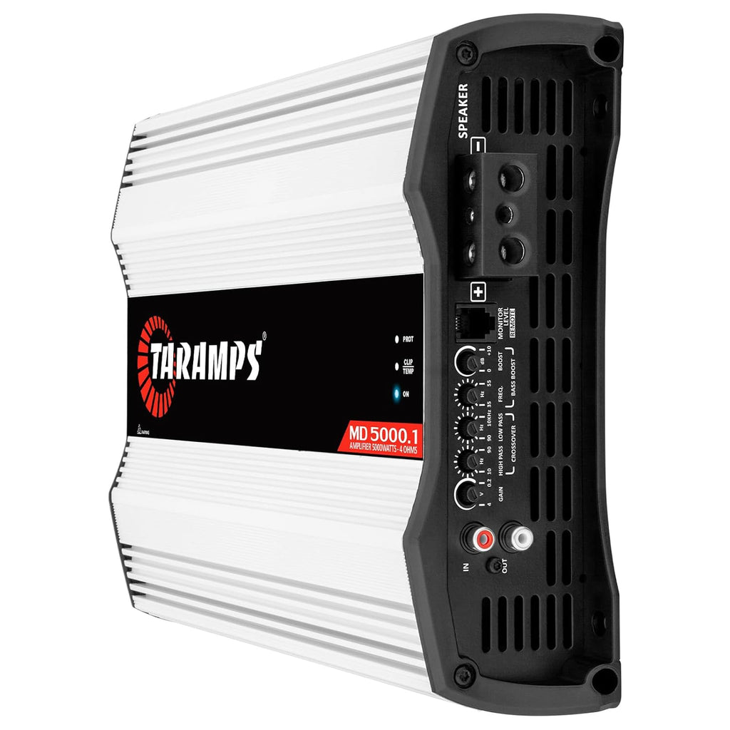 Taramps MD 5000.1 4 Ohms Stable, Car Audio Amplifier – 5000 Watts RMS Mono, Class D Mosfet Full Range, High Power Bass Boost Monoblock for Car Subwoofers, Speakers & Sound Systems