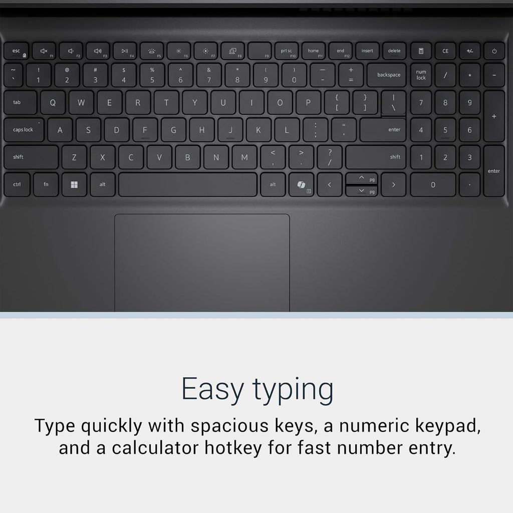 Dell 15 Laptop D15260-15.6-inch FHD 60Hz 300 nits Display, Intel Core Ultra 5 Processor 225U, Intel Graphics, 16GB Memory, 512GB SSD, English US Backlit Keyboard AI Copilot Hotkey, Windows 11 Home