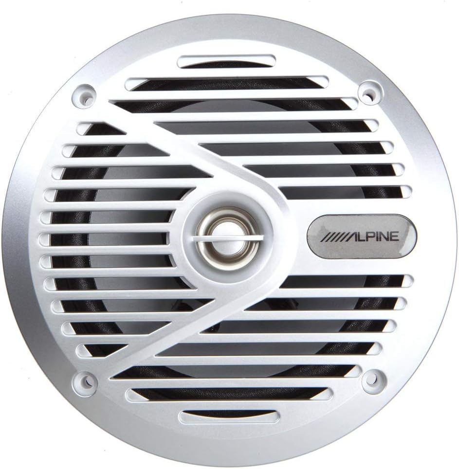 Alpine SPS-M601 110W 6-1/2" 6.5" 2-Way Type-S Marine Coaxial Speakers - Silver